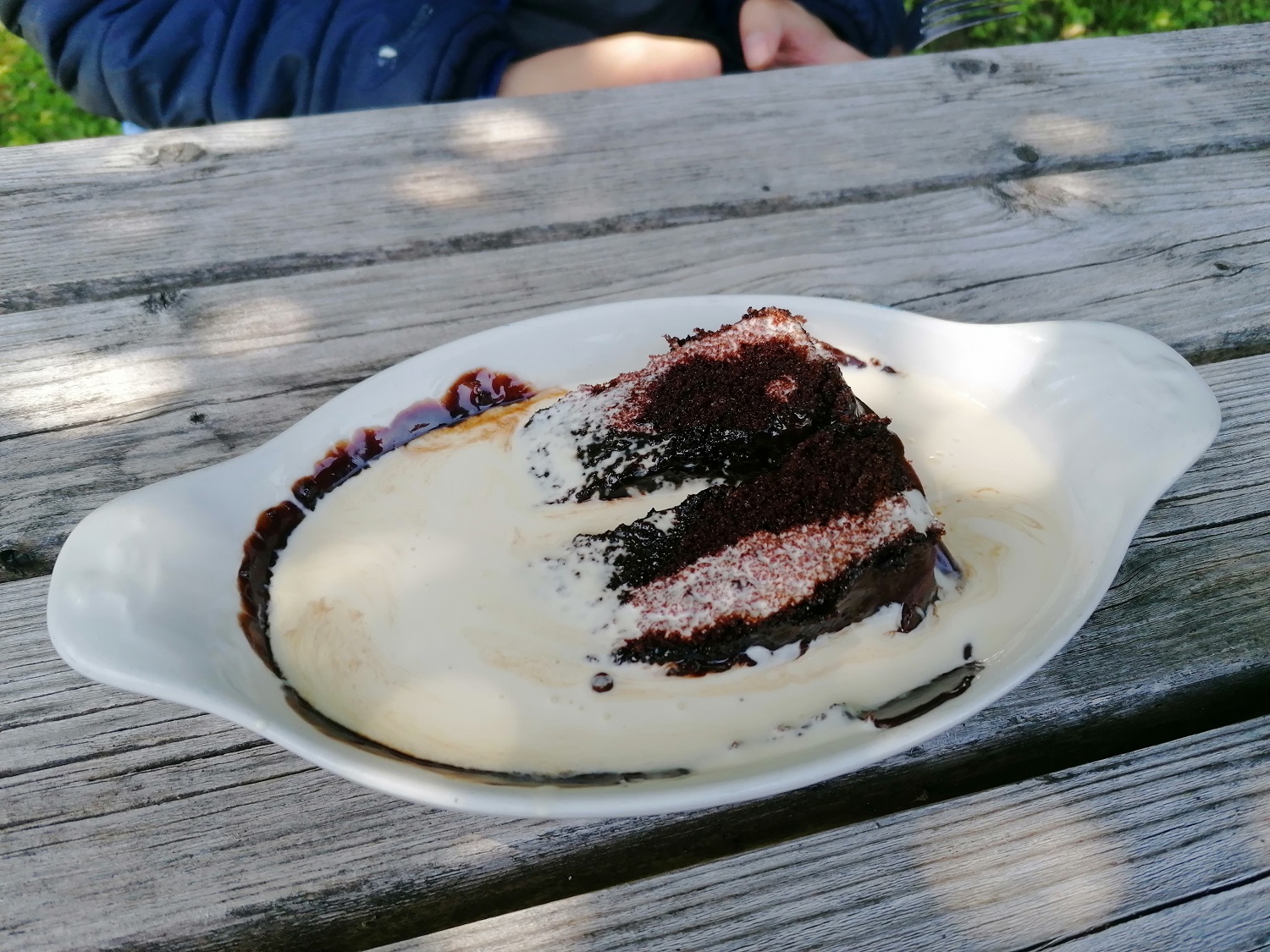 Chocolate fudge cake dessets in Chichester
